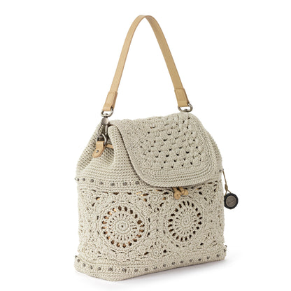 Sayulita Backpack - Hand Crochet - Natural Medallion
