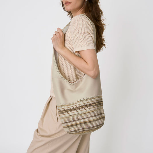 120 Hobo - Leather - Stone Neutral Seminyak