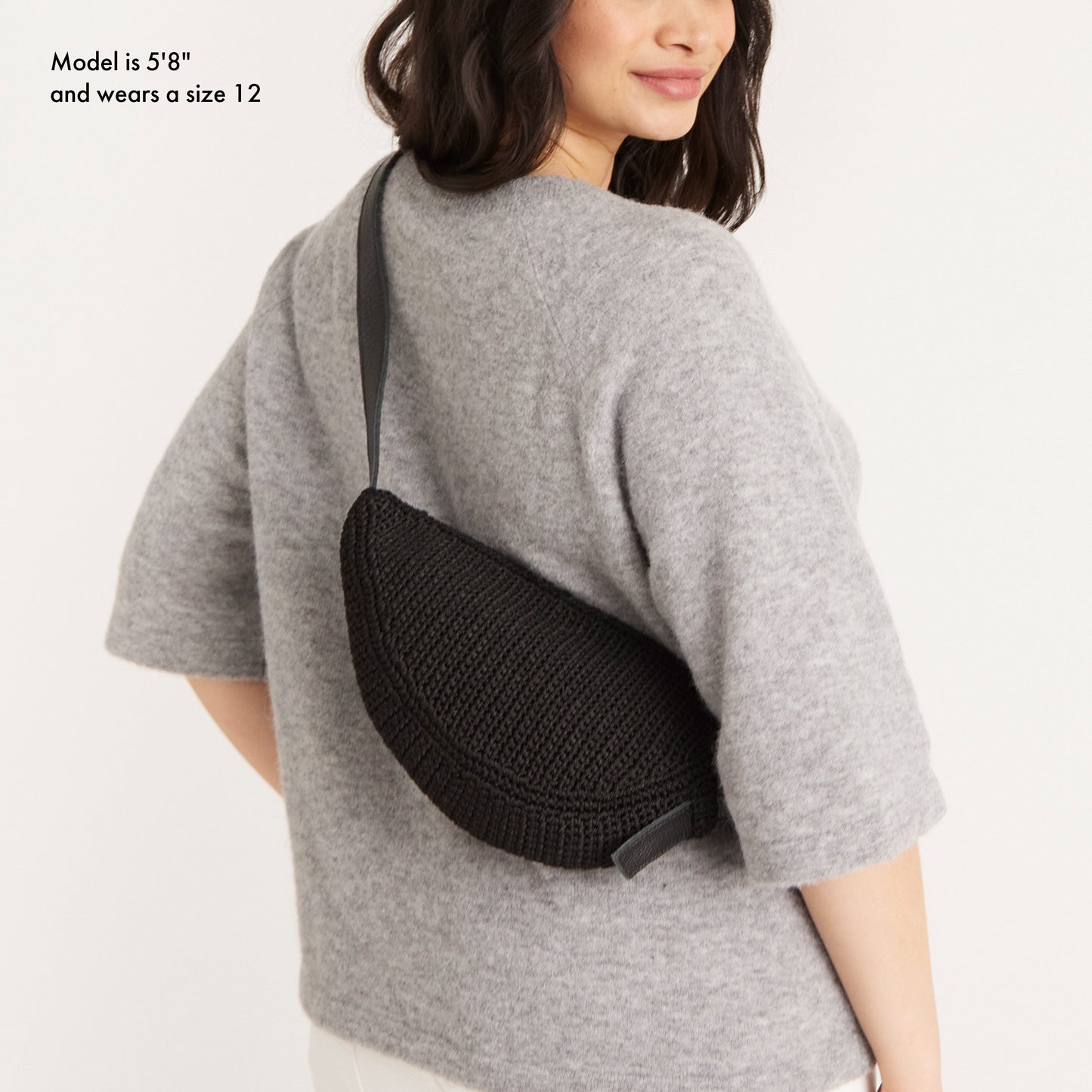 Tess Sling - Hand Crochet - Black